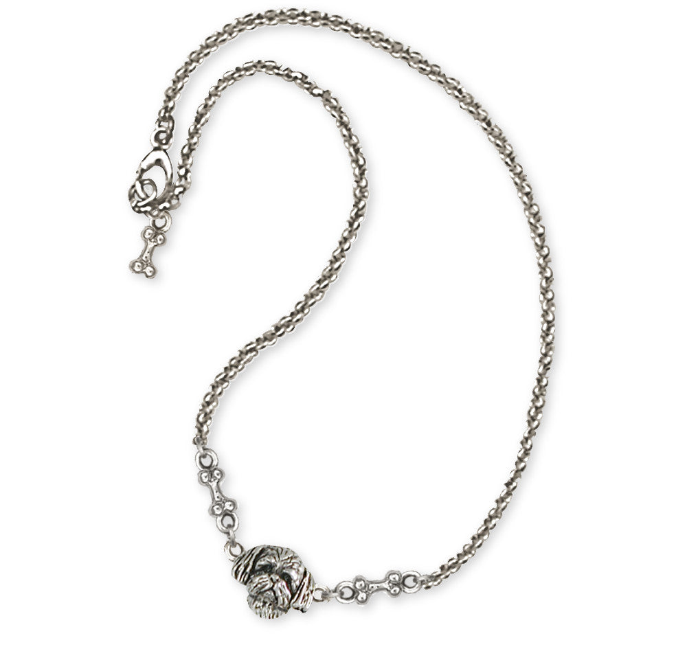 Shih Tzu Ankle Bracelet Handmade Silver Shih Tzu Jewelry SZ21-A