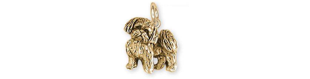 Shih Tzu Charms Shih Tzu Charm 14k Yellow Gold Shih Tzu Jewelry Shih Tzu jewelry