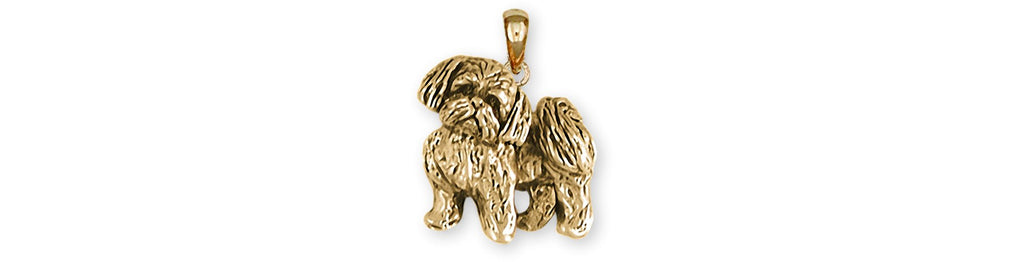 Shih Tzu Charms Shih Tzu Pendant 14k Yellow Gold Shih Tzu Jewelry Shih Tzu jewelry