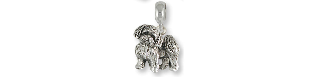 Shih Tzu Charms Shih Tzu Charm Slide Sterling Silver Shih Tzu Jewelry Shih Tzu jewelry