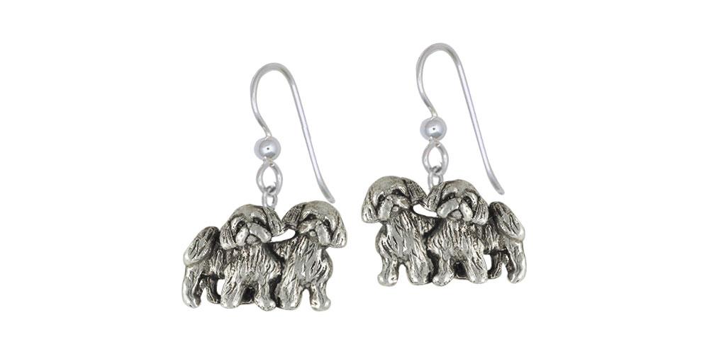 Lhasa Apso Charms Lhasa Apso Earrings Sterling Silver Dog Jewelry Lhasa Apso jewelry