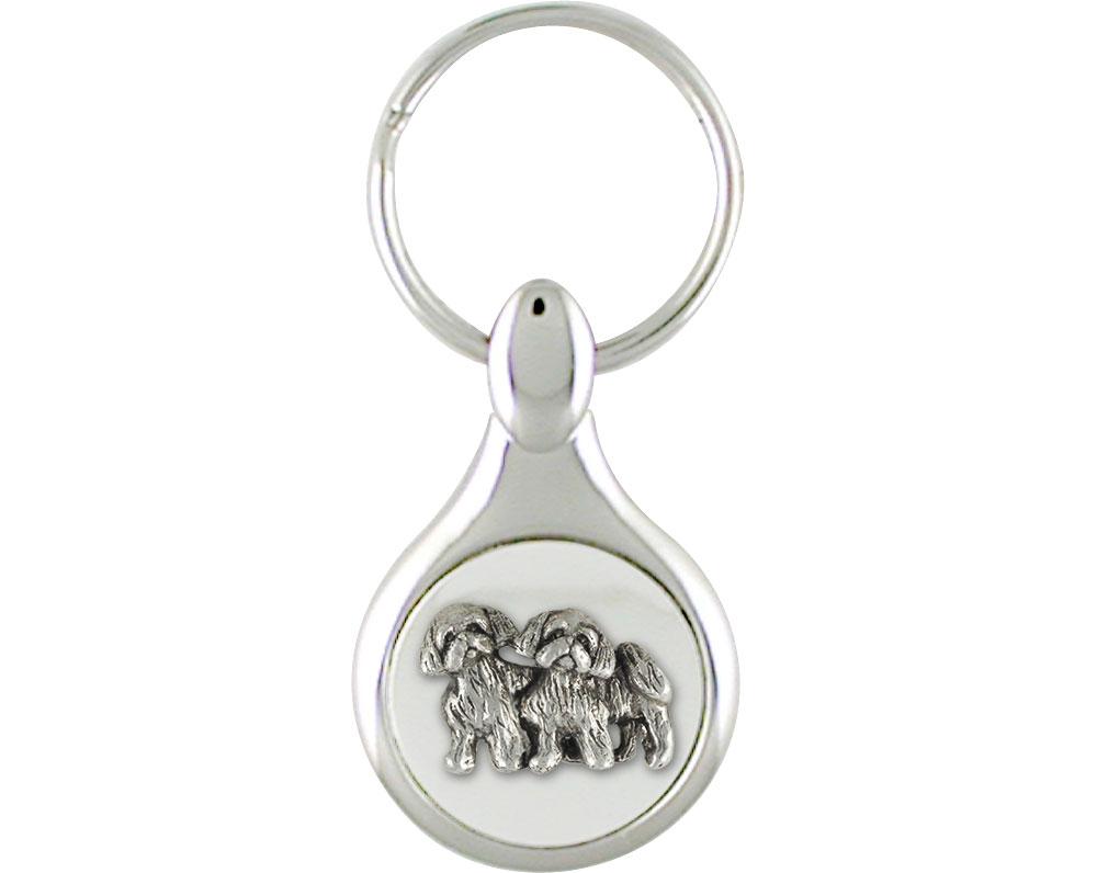 Lhasa Apso Charms Lhasa Apso Key Ring Sterling Silver Dog Jewelry Lhasa Apso jewelry
