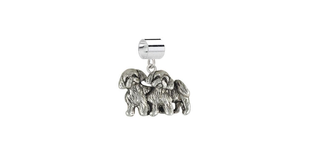 Lhasa Apso Charms Lhasa Apso Charm Slide Sterling Silver Dog Jewelry Lhasa Apso jewelry