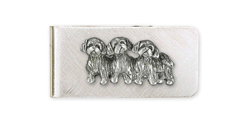 Shih Tzu Charms Shih Tzu Money Clip Sterling Silver And Stainless Steel Triple Shih Tzu Jewelry Shih Tzu jewelry