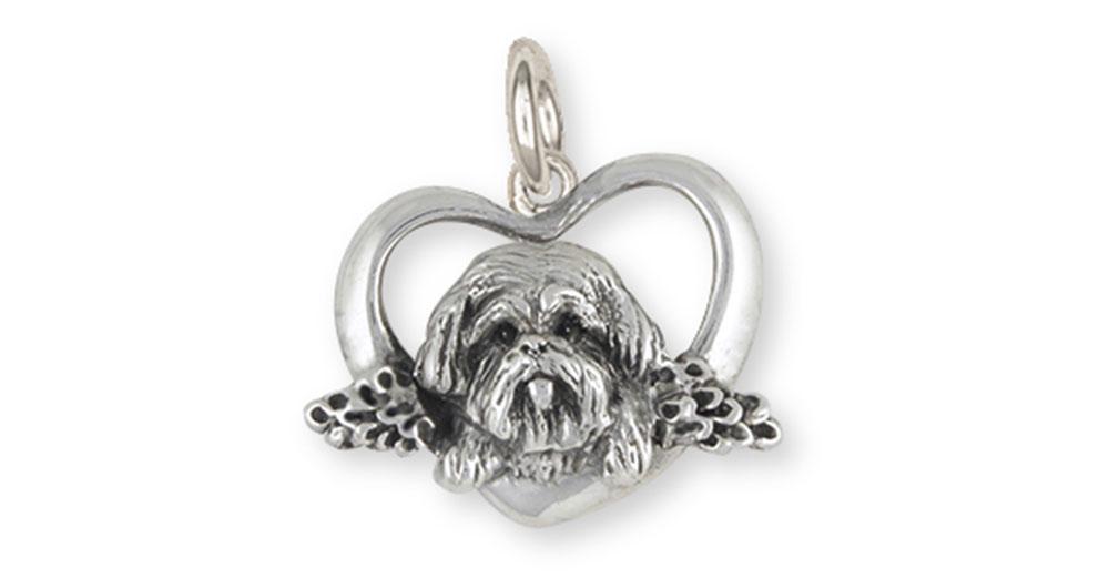 Shih Tzu Angel Charms Shih Tzu Angel Charm Sterling Silver Dog Jewelry Shih Tzu Angel jewelry