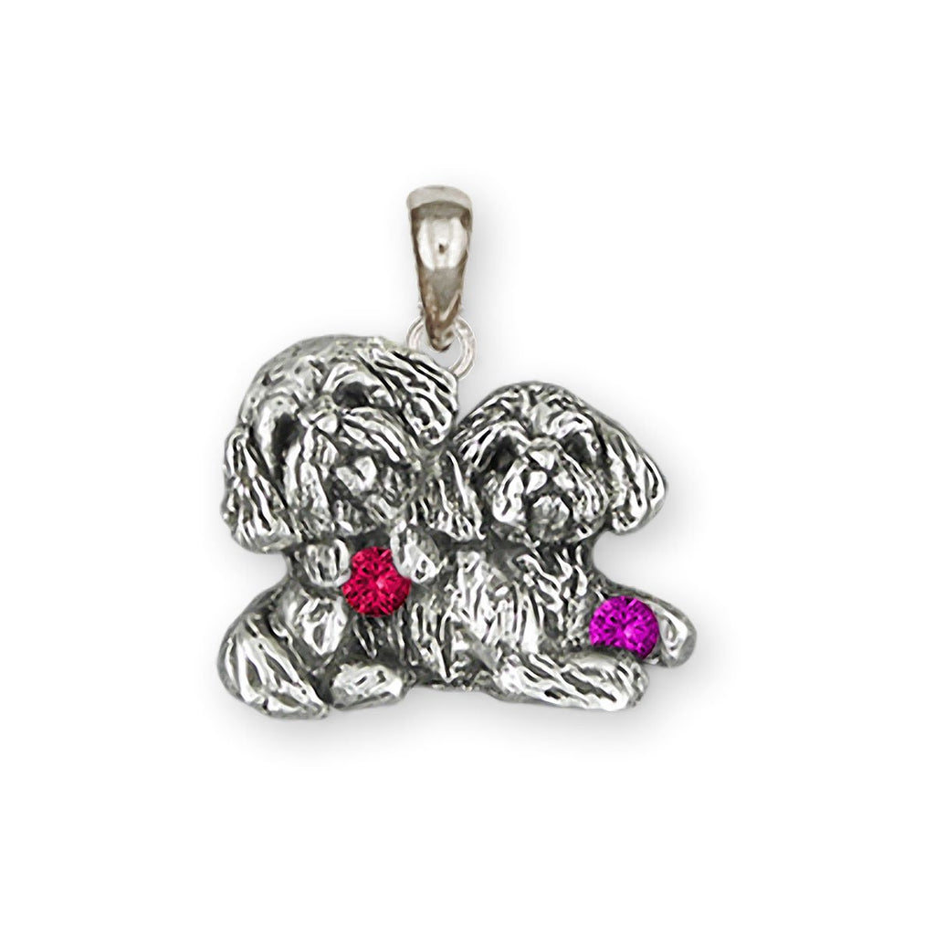 Shih Tzu Charms Shih Tzu Pendant Sterling Silver Double Shih Tzu Jewelry Shih Tzu jewelry