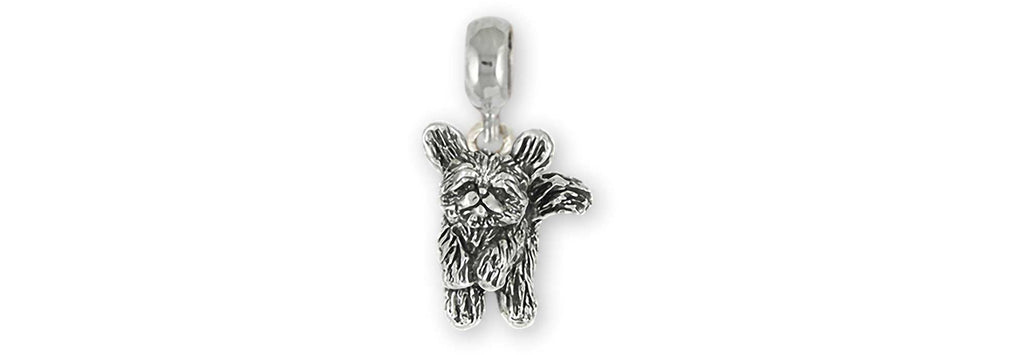 Playful Shih Tzu Charms Playful Shih Tzu Charm Slide Sterling Silver Shih Tzu Jewelry Playful Shih Tzu jewelry