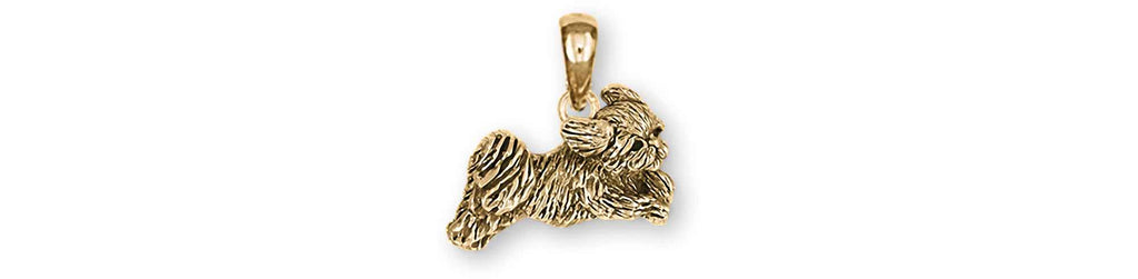 Shih Tzu Charms Shih Tzu Pendant 14k Yellow Gold Playful Shih Tzu Jewelry Shih Tzu jewelry