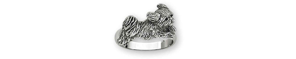 Lhasa Apso Charms Lhasa Apso Ring Sterling Silver Playful Lhasa Jewelry Lhasa Apso jewelry