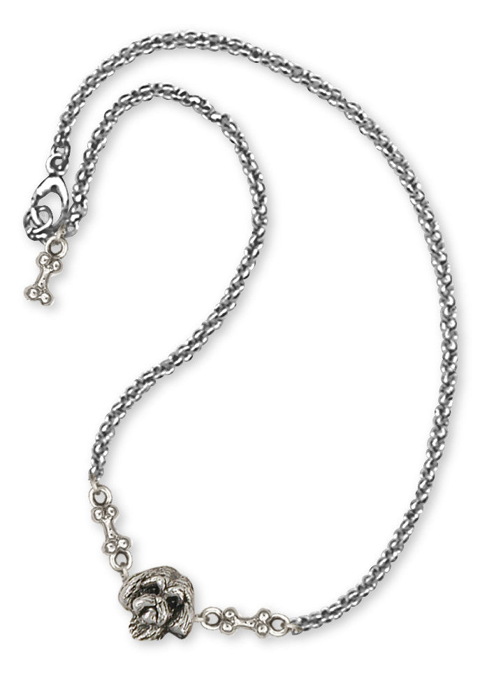 Shih Tzu Ankle Bracelet Handmade Silver Shih Tzu Jewelry SZ8-A