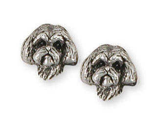 Shih Tzu Earrings Handmade Silver Shih Tzu Jewelry SZ8H-E