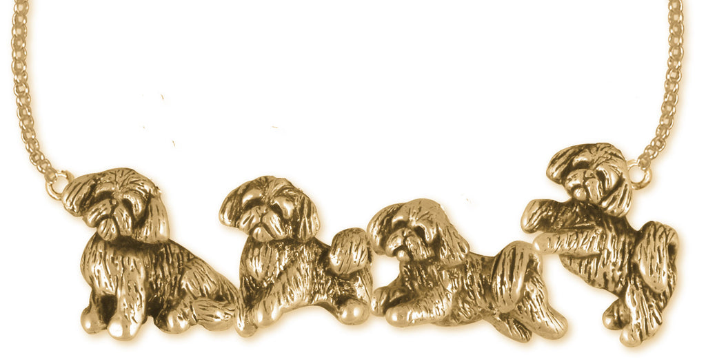 Shih Tzu Charms Shih Tzu Necklace 14k Yellow Gold Vermeil Dog Jewelry Shih Tzu jewelry