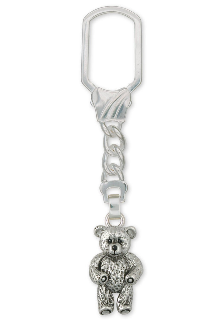 Teddy Bear Charms Teddy Bear Key Ring Sterling Silver Teddy Bear Jewelry Teddy Bear jewelry