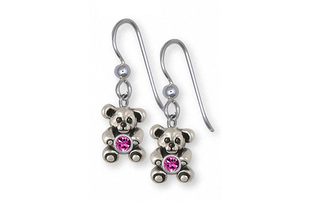 Teddy Bear Charms Teddy Bear Earrings Sterling Silver Teddy Bear Jewelry Teddy Bear jewelry