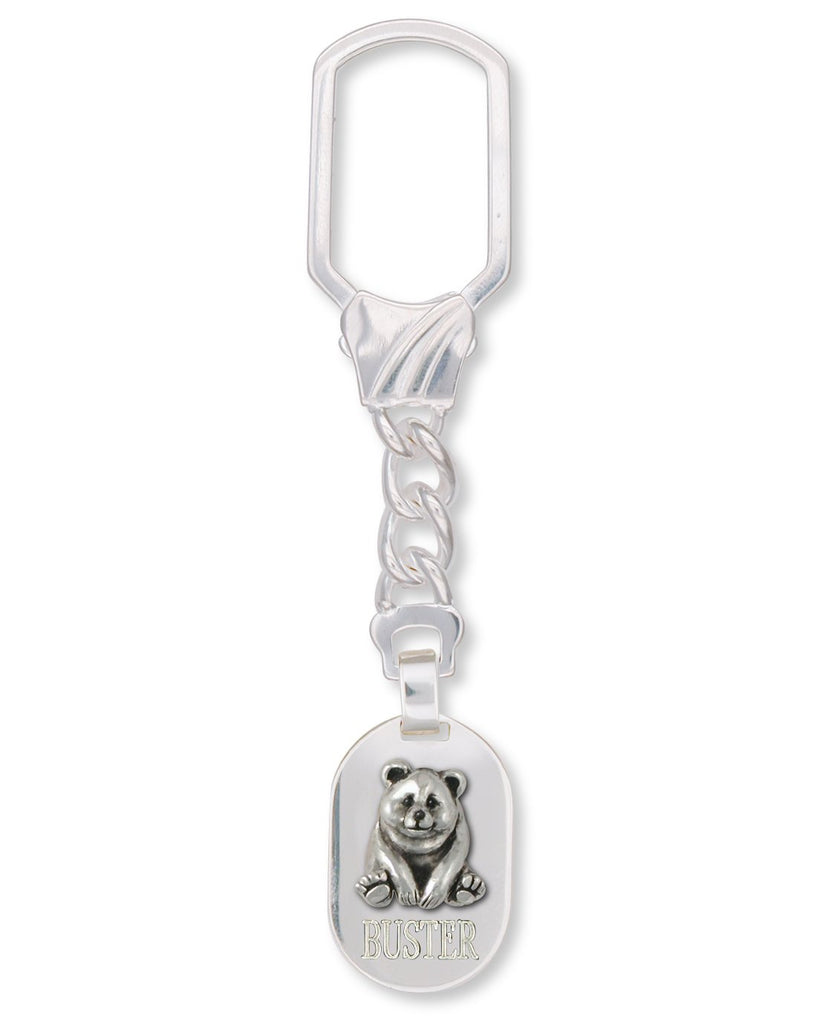 Panda Bear Charms Panda Bear Key Ring Sterling Silver Panda Bear Jewelry Panda Bear jewelry