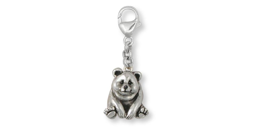 Panda Bear Charms Panda Bear Zipper Pull Sterling Silver Panda Bear Jewelry Panda Bear jewelry