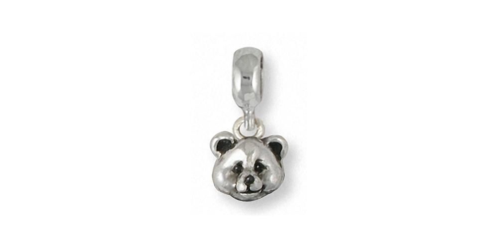 Panda Bear Charms Panda Bear Charm Slide Sterling Silver Panda Bear Jewelry Panda Bear jewelry
