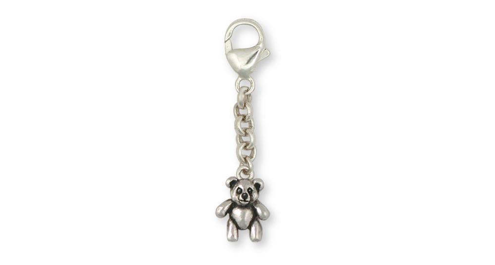 Teddy Bear Charms Teddy Bear Zipper Pull Sterling Silver Teddy Bear Jewelry Teddy Bear jewelry