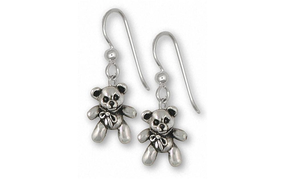 Teddy Bear Charms Teddy Bear Earrings Sterling Silver Teddy Bear Jewelry Teddy Bear jewelry