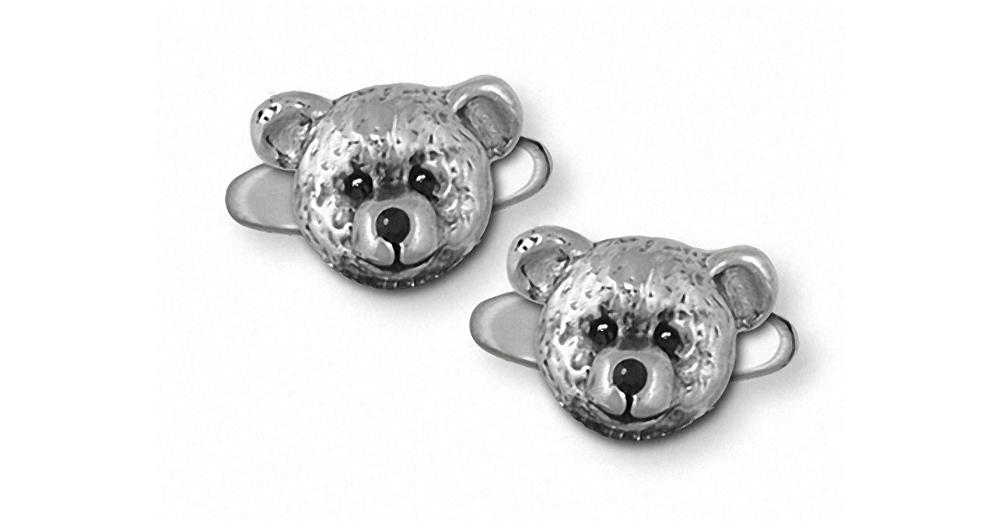 Teddy Bear Charms Teddy Bear Cufflinks Sterling Silver Teddy Bear Jewelry Teddy Bear jewelry