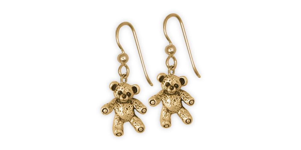 Teddy Bear Charms Teddy Bear Earrings 14k Gold Teddy Bear Jewelry Teddy Bear jewelry