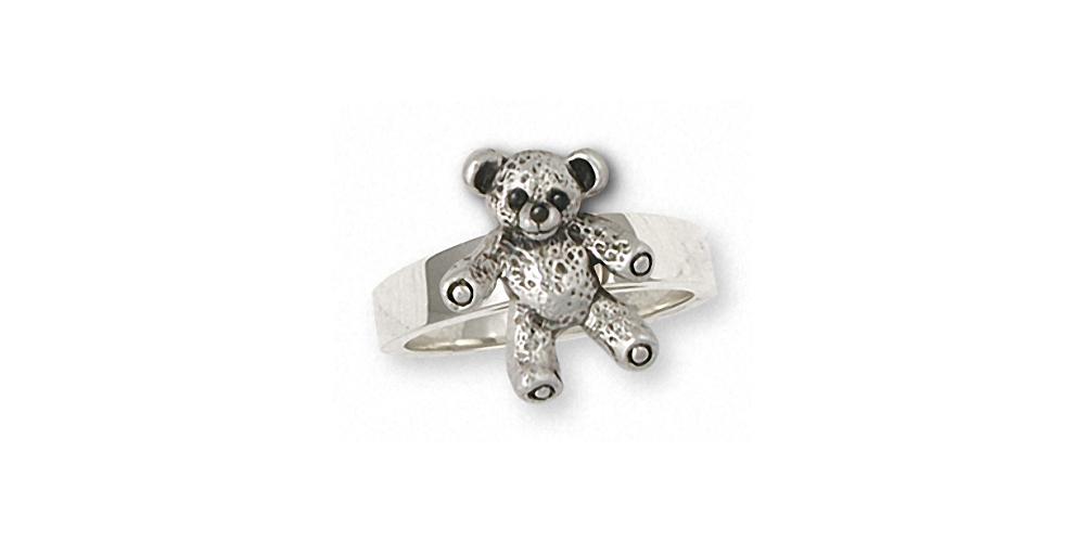 1pc Copper Inlaid Cubic Zirconia Personality Cute Bear Design Adjustable  Open Ring For Women | SHEIN