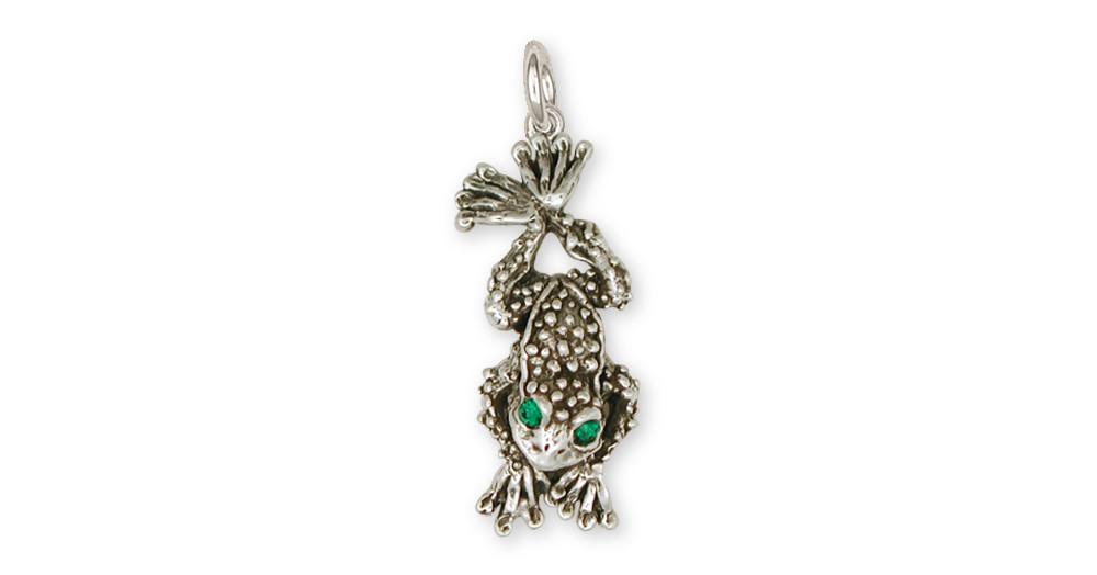 Toad Charms Toad Charm Sterling Silver Toad  Jewelry Toad jewelry