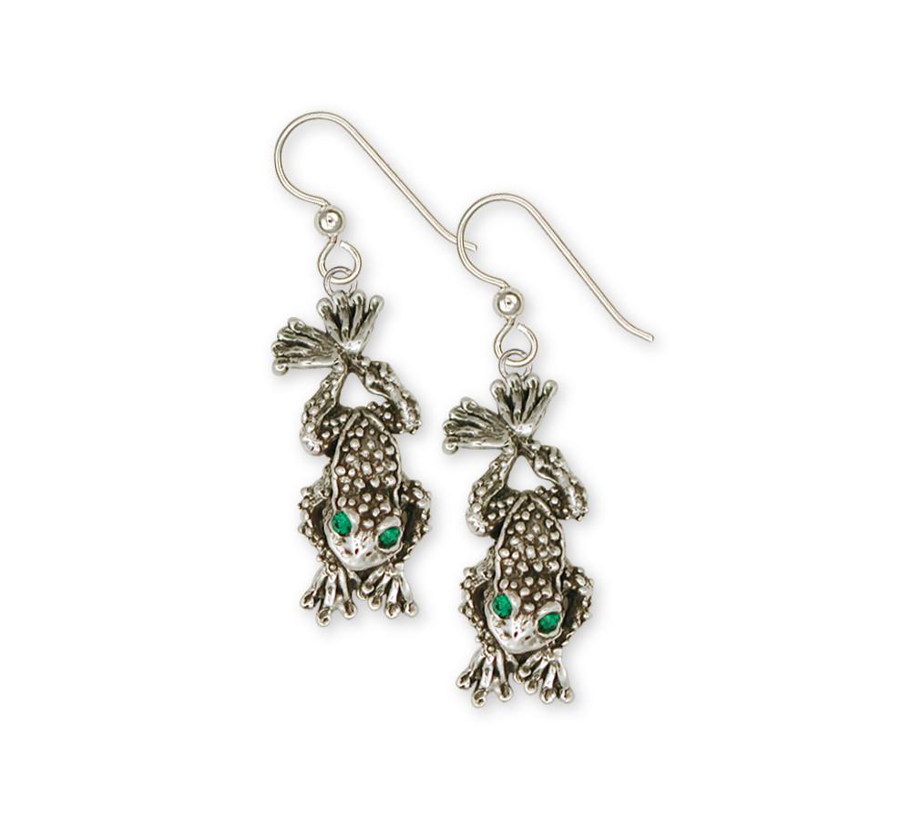Toad Charms Toad Earrings Sterling Silver Toad  Jewelry Toad jewelry