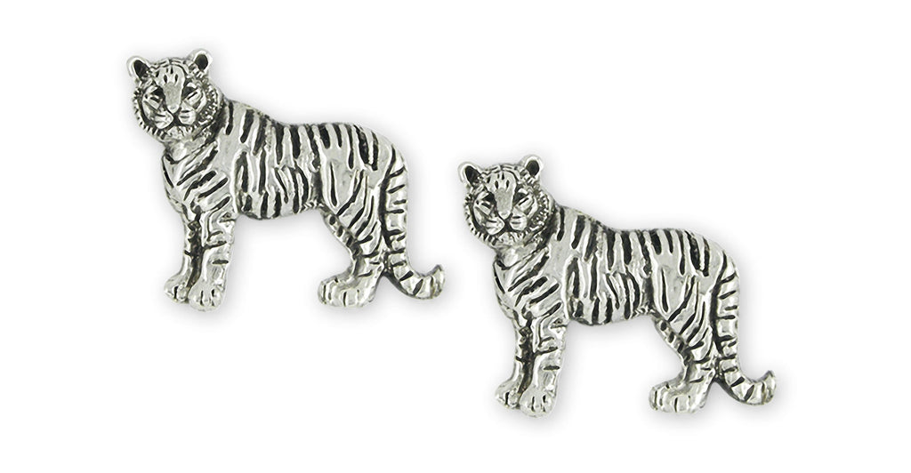 Tiger Charms Tiger Cufflinks Sterling Silver Tiger Jewelry Tiger jewelry
