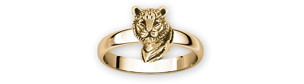 Tiger Charms Tiger Ring 14k Yellow Gold Tiger Jewelry Tiger jewelry