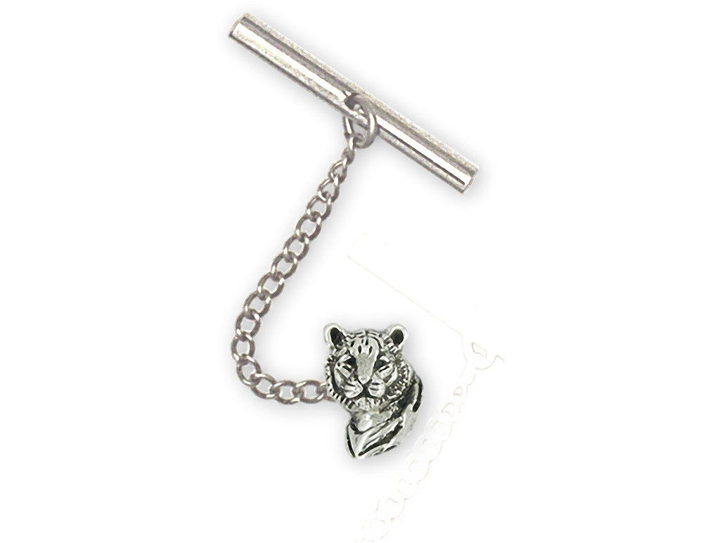 Tiger Charms Tiger Tie Tack Sterling Silver Tiger Jewelry Tiger jewelry