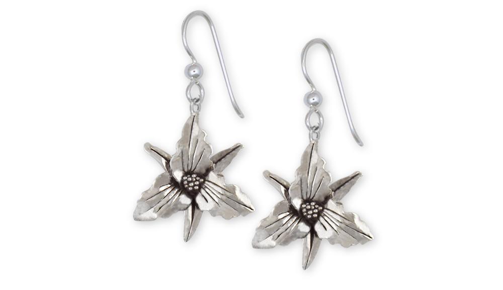 Trillium Charms Trillium Earrings Sterling Silver Flower Jewelry Trillium jewelry