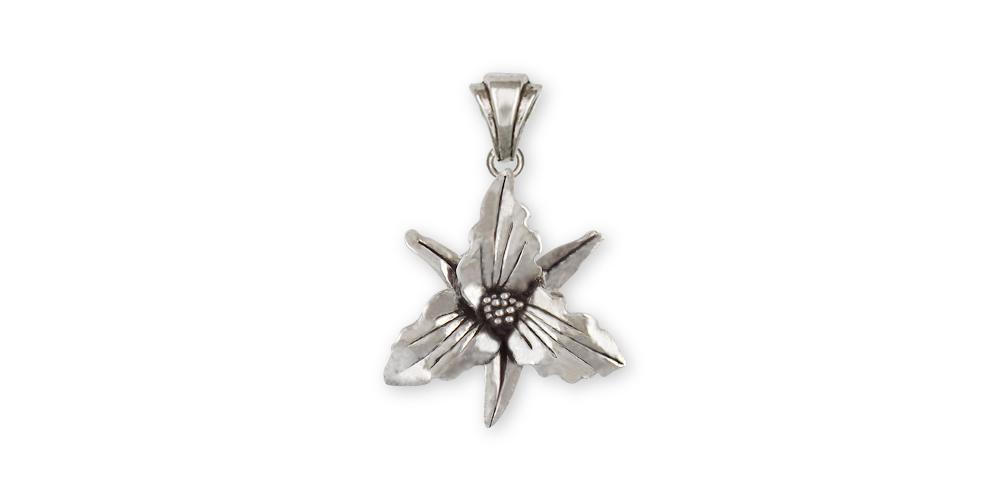 Trillium Charms Trillium Pendant Sterling Silver Flower Jewelry Trillium jewelry