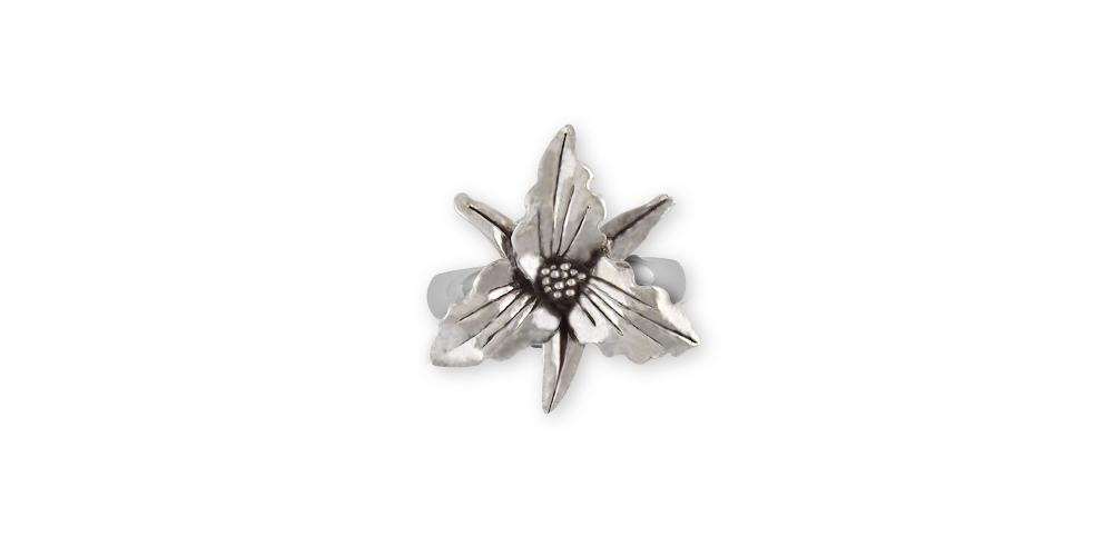 Trillium Charms Trillium Ring Sterling Silver Flower Jewelry Trillium jewelry