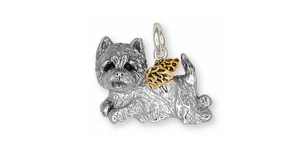 Westie Charms Westie Charm Silver And Gold Dog Jewelry Westie jewelry