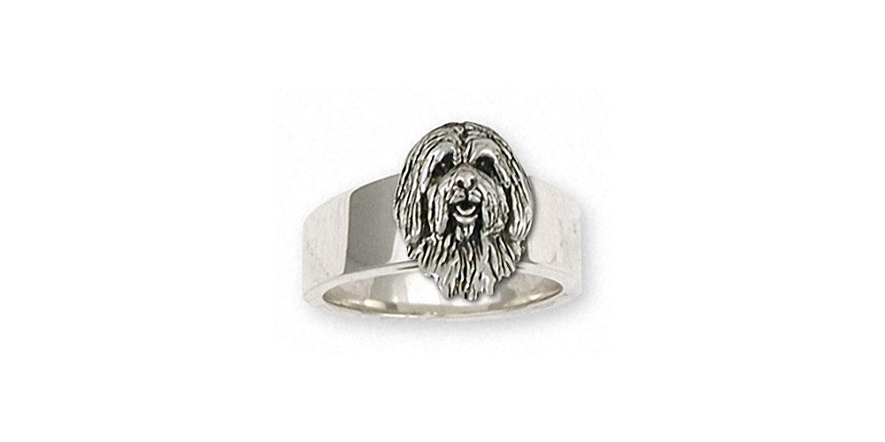 Tibetan Terrier Charms Tibetan Terrier Ring Sterling Silver Dog Jewelry Tibetan Terrier jewelry