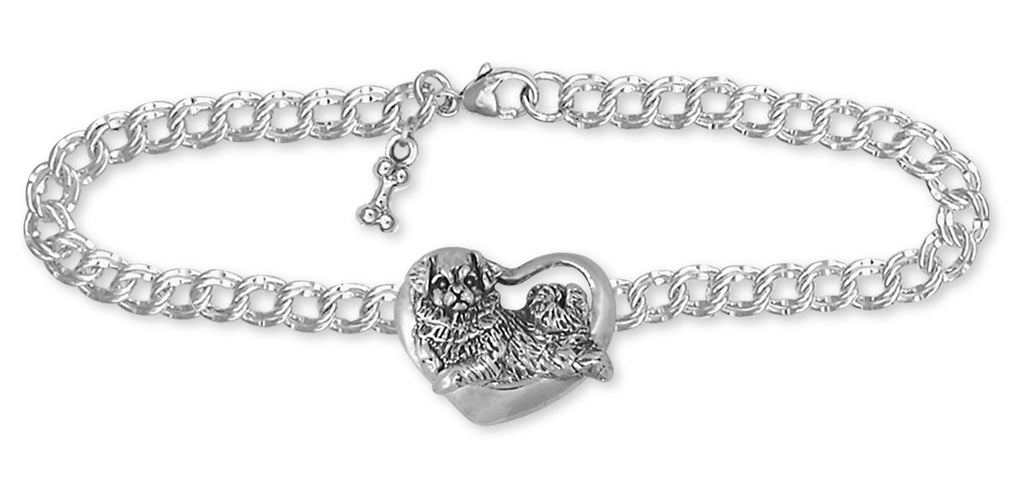 Tibetan Spaniel Charms Tibetan Spaniel Bracelet Handmade Sterling Silver Dog Jewelry Tibetan Spaniel jewelry