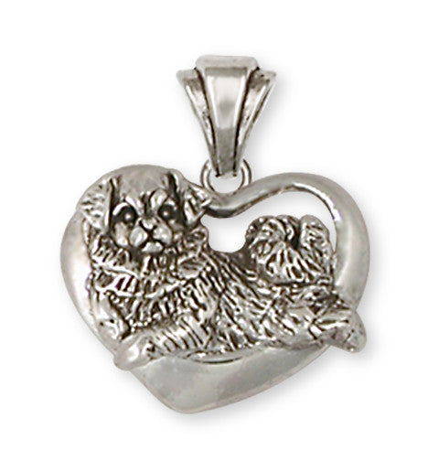 Tibetan Spaniel Charms Tibetan Spaniel Pendant Handmade Sterling Silver Dog Jewelry Tibetan Spaniel jewelry