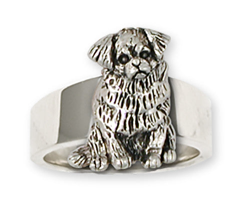 Tibetan Spaniel Charms Tibetan Spaniel Ring Handmade Sterling Silver Dog Jewelry Tibetan Spaniel jewelry