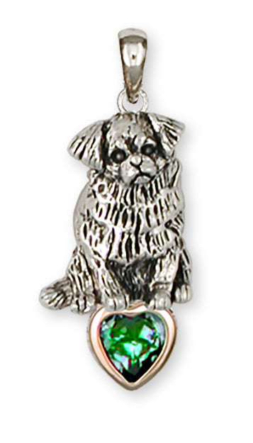 Tibetan Spaniel Charms Tibetan Spaniel Pendant Handmade Sterling Silver Dog Jewelry Tibetan Spaniel jewelry