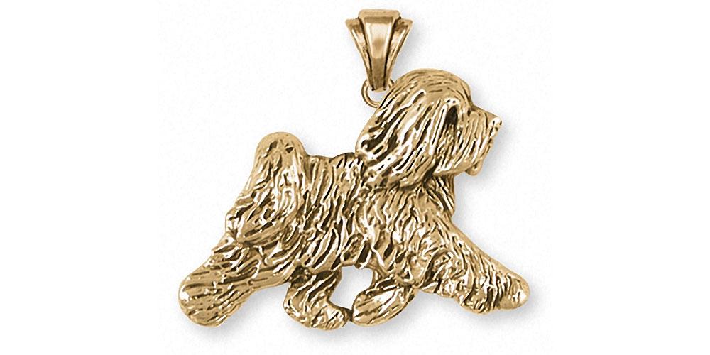 Tibetan Terrier Charms Tibetan Terrier Pendant 14k Gold Dog Jewelry Tibetan Terrier jewelry