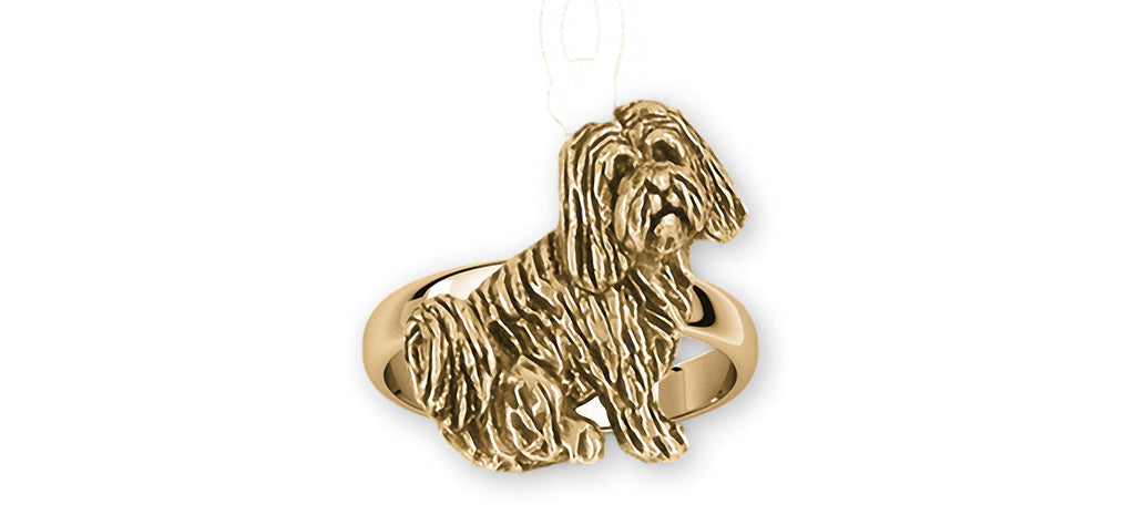 Tibetan Terrier Charms Tibetan Terrier Ring 14k Yellow Gold Tibetan Terrier Jewelry Tibetan Terrier jewelry
