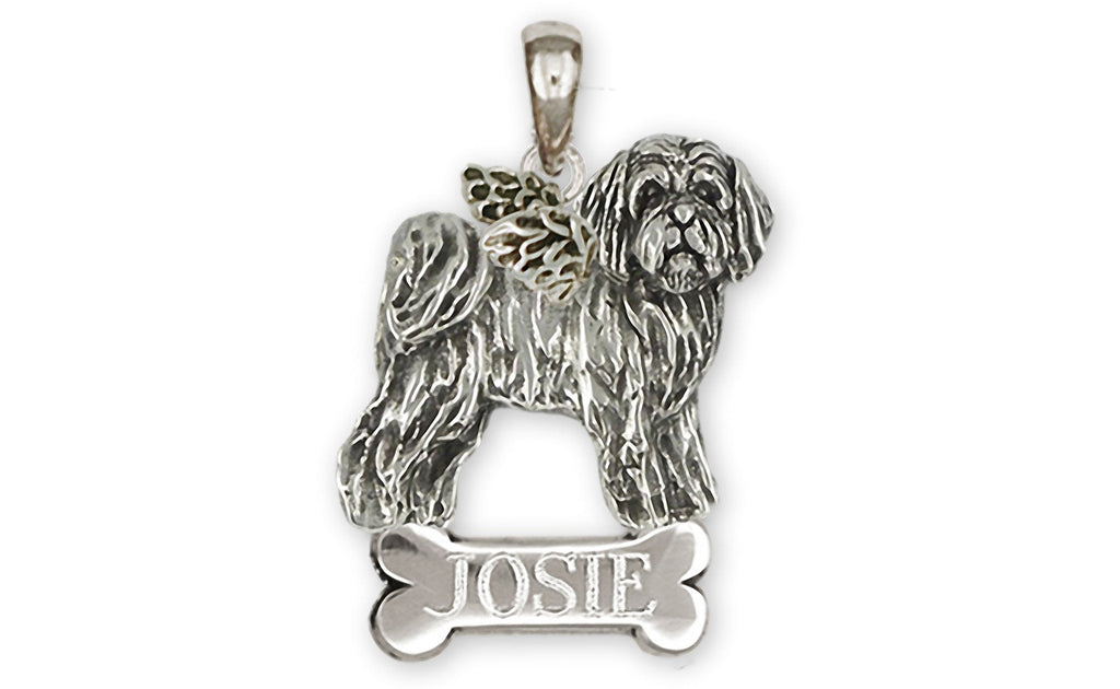 Tibetan Terrier Charms Tibetan Terrier Personalized Pendant Sterling Silver Tibetan Terrier Jewelry Tibetan Terrier jewelry