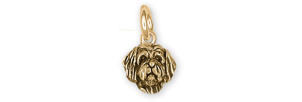 Tibetan Terrier Charms Tibetan Terrier Charm 14k Yellow Gold Tibetan Terrier Jewelry Tibetan Terrier jewelry