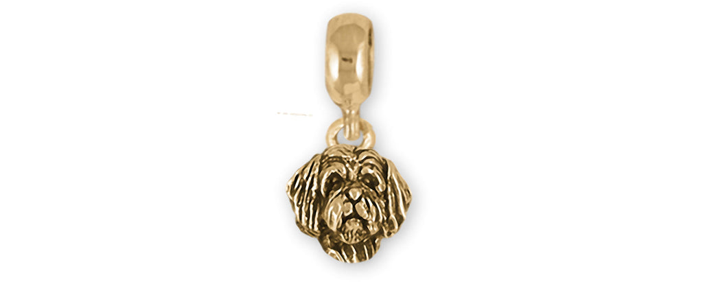 Tibetan Terrier Charms Tibetan Terrier Charm Slide 14k Gold Vermeil Tibetan Terrier Jewelry Tibetan Terrier jewelry