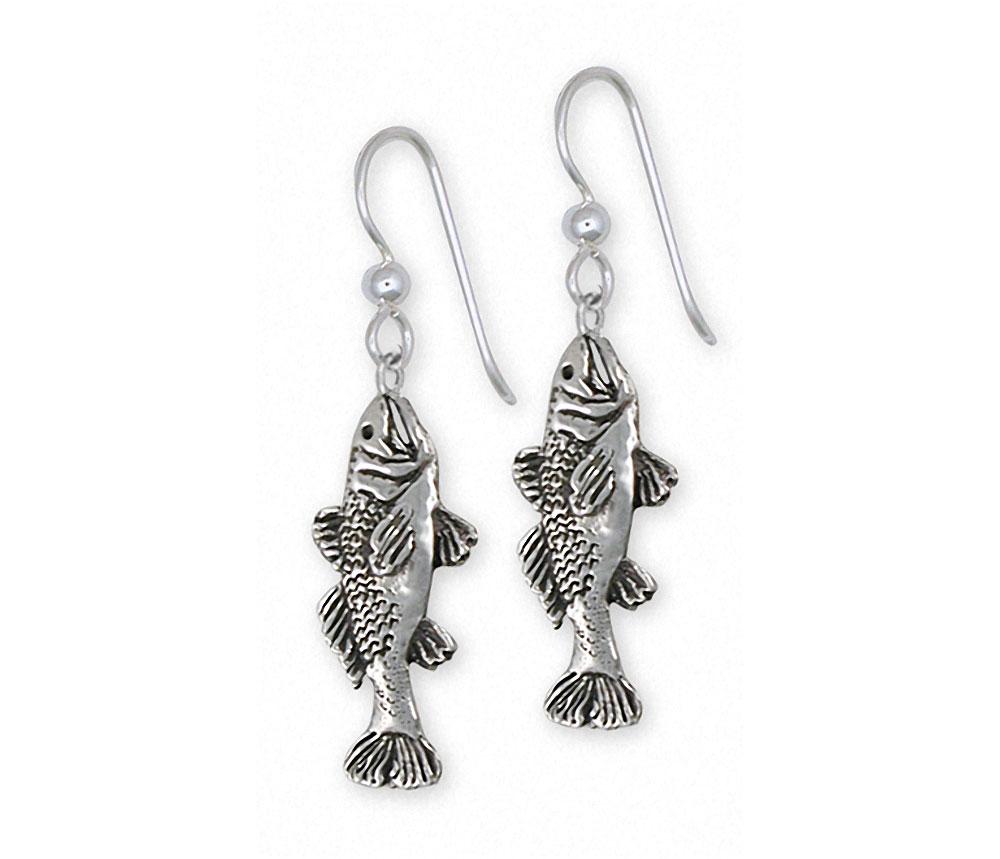 Trout Charms Trout Earrings Sterling Silver Fish Jewelry Trout jewelry