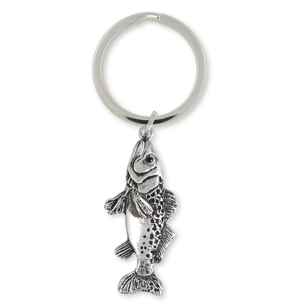 Trout Charms Trout Key Ring Sterling Silver Fish Jewelry Trout jewelry
