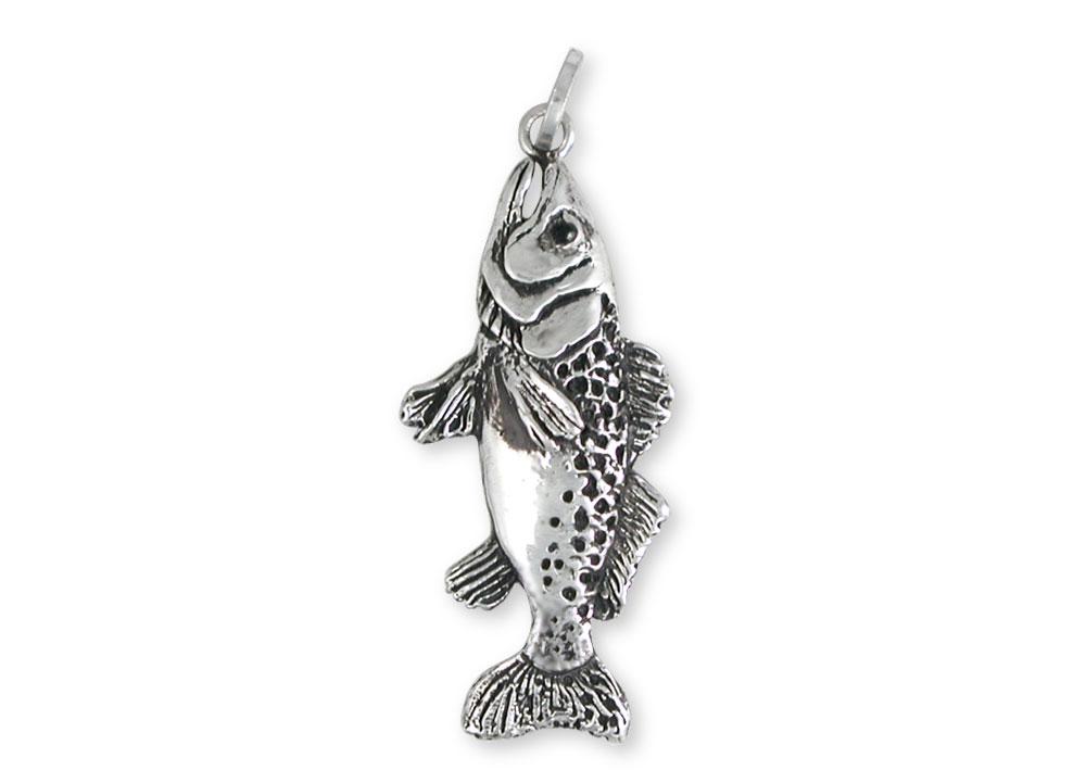Trout Charms Trout Pendant Sterling Silver Fish Jewelry Trout jewelry