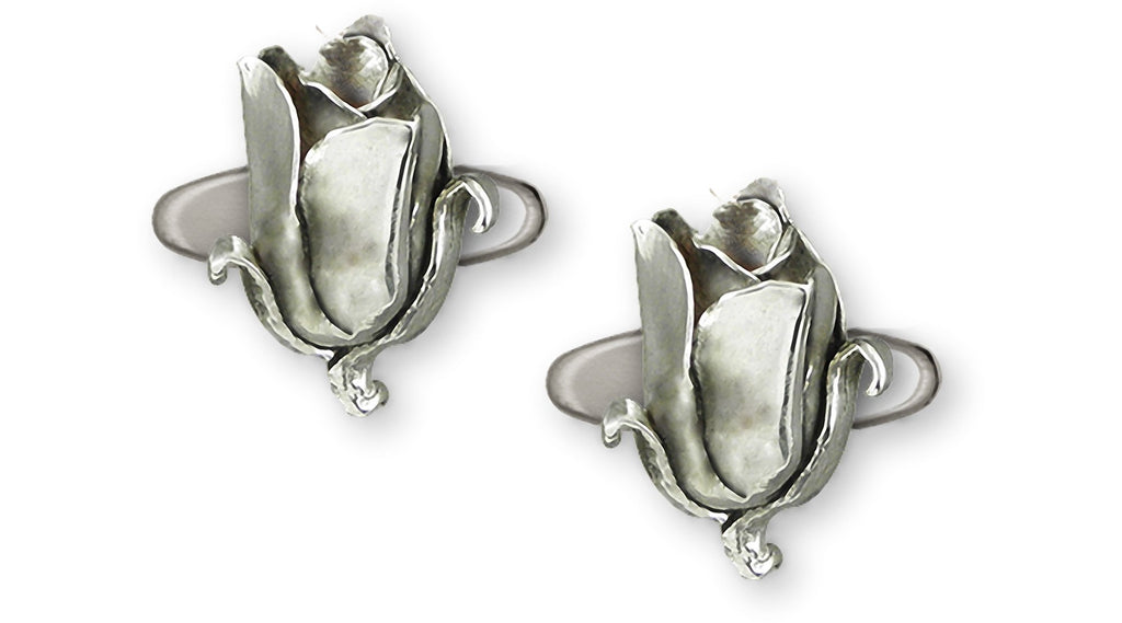 Tulip Charms Tulip Cufflinks Sterling Silver Tulip Jewelry Tulip jewelry