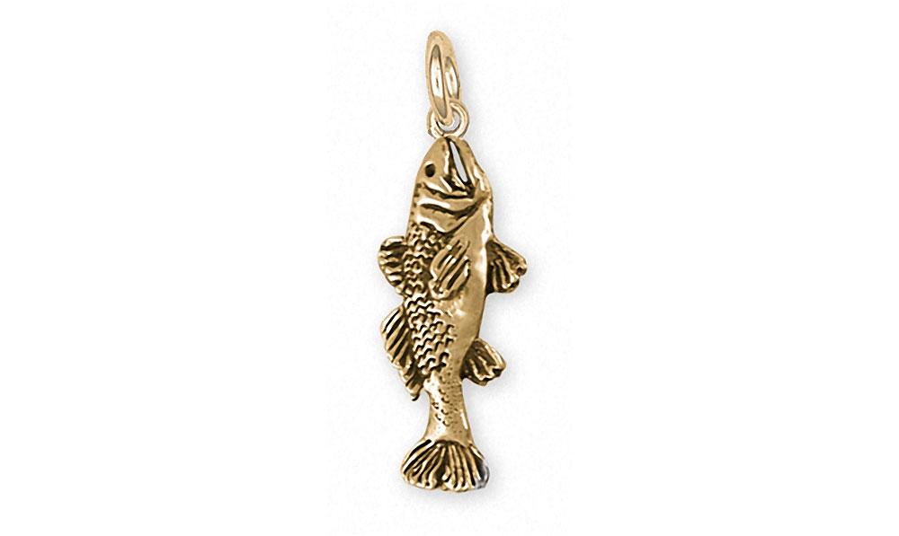 Trout Charms Trout Charm 14k Gold Fish Jewelry Trout jewelry